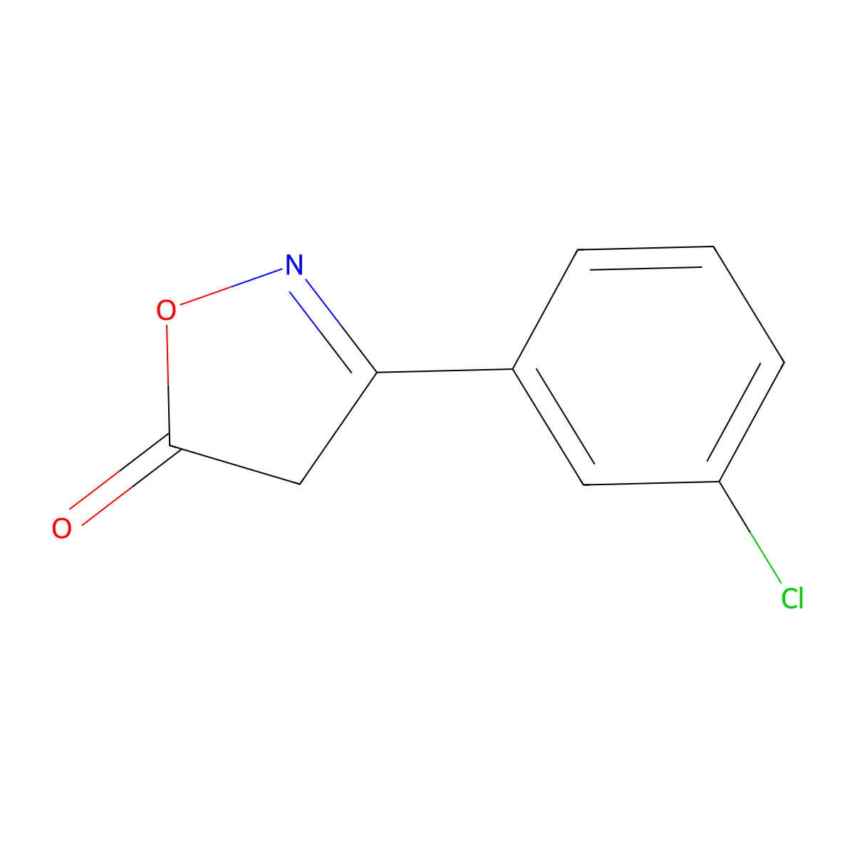 3-(3-Chlorophenyl)-4,5-dihydro-1,2-oxazol-5-one molecular structure, CAS 51725-85-0