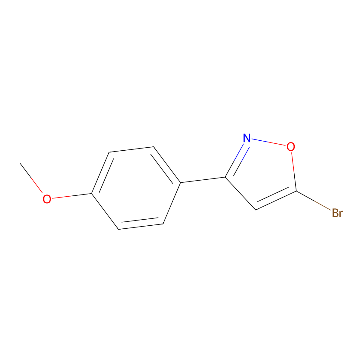 5-Bromo-3-(4-methoxyphenyl)-1,2-oxazole molecular structure, CAS 51726-00-2
