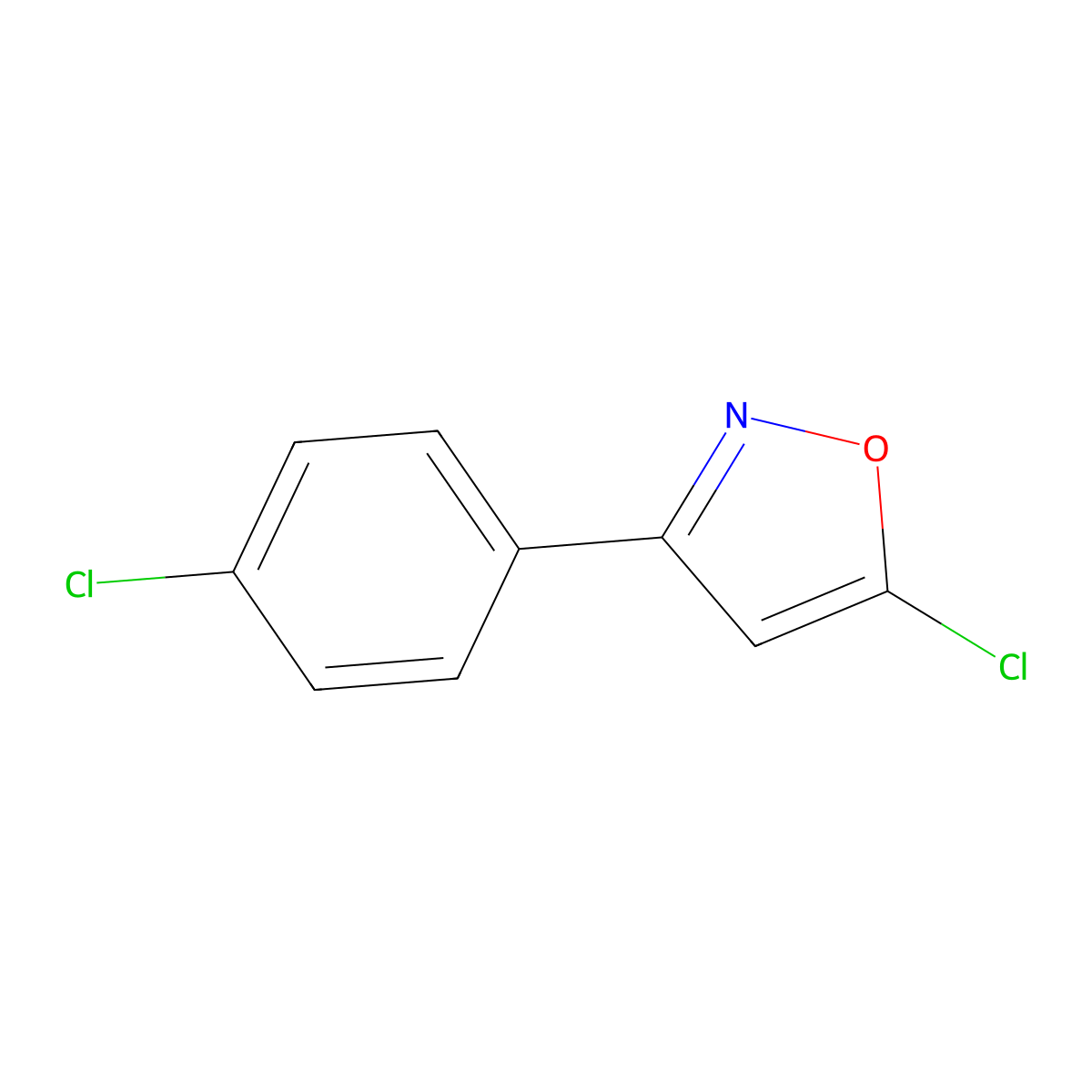 5-Chloro-3-(4-chlorophenyl)isoxazole molecular structure, CAS 51726-07-9