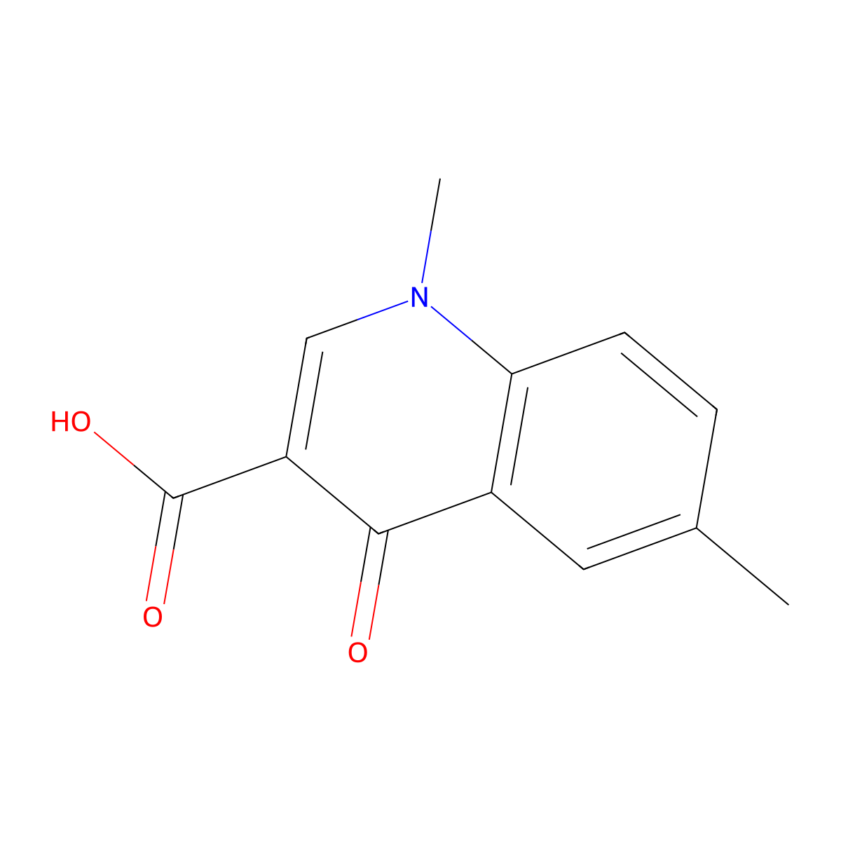 1,6-Dimethyl-4-Oxo-1,4-Dihydro-Quinoline-3-Carboxylic Acid molecular structure, CAS 51726-43-3