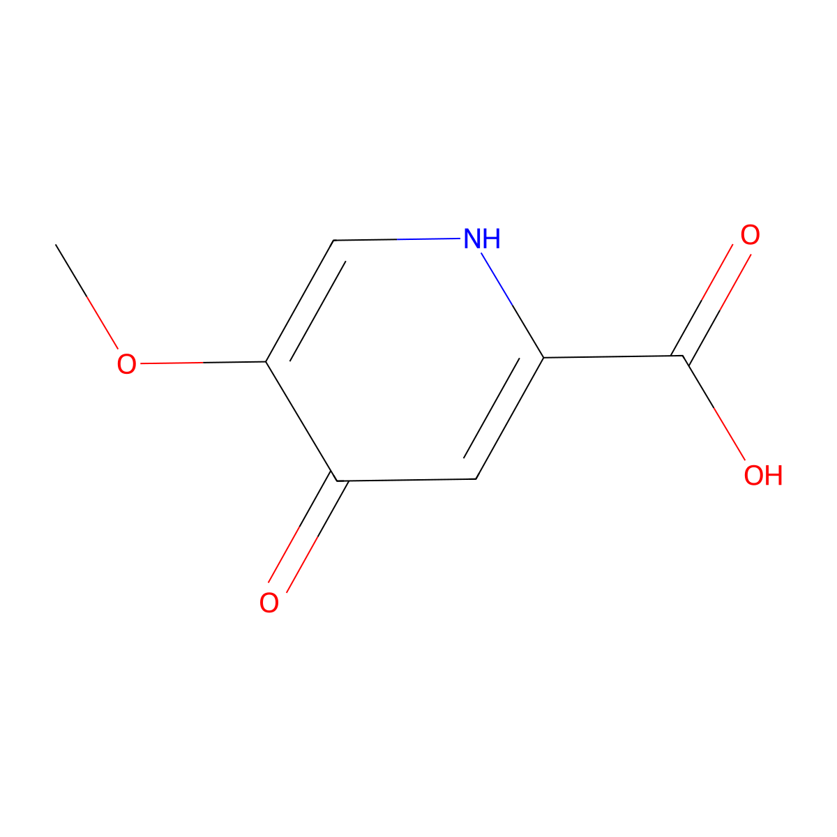 4-Hydroxy-5-methoxy-2-pyridinecarboxylic acid molecular structure, CAS 51727-04-9