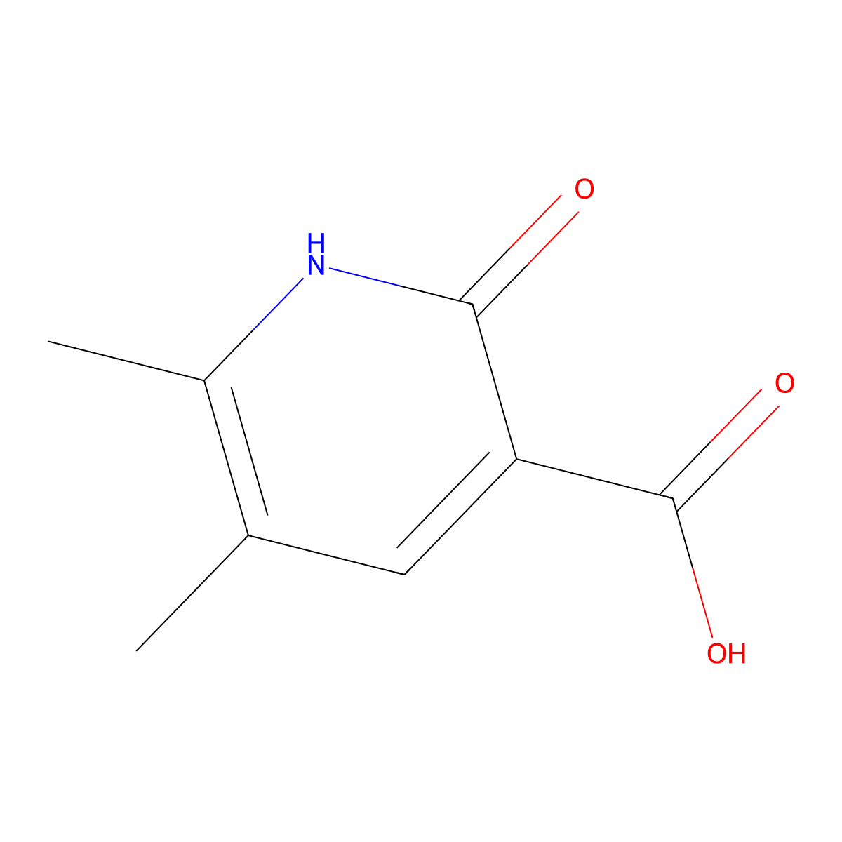 5,6-Dimethyl-2-oxo-1,2-dihydropyridine-3-carboxylic acid molecular structure, CAS 51727-05-0