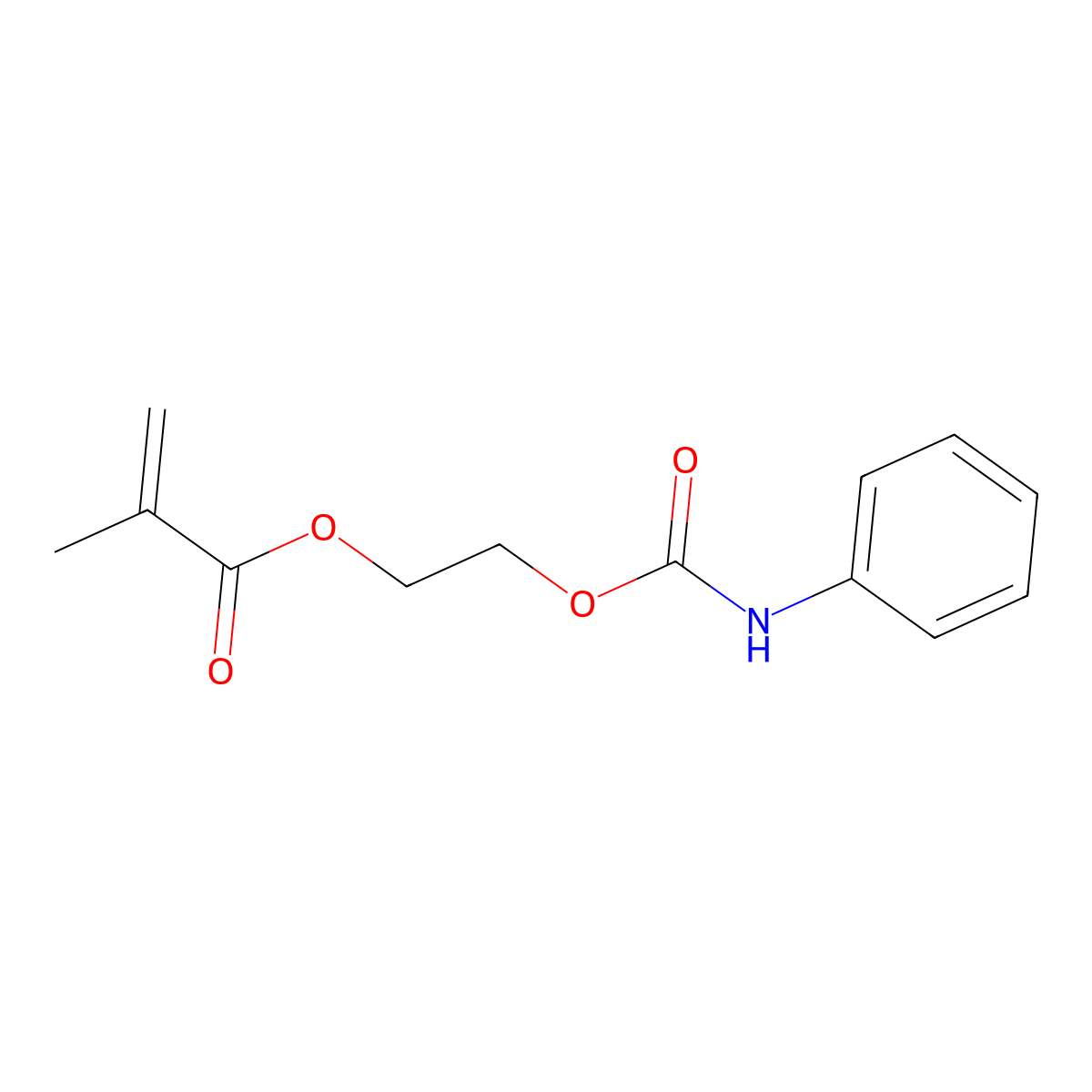 2-(((Phenylamino)carbonyl)oxy)ethyl methacrylate molecular structure, CAS 51727-47-0