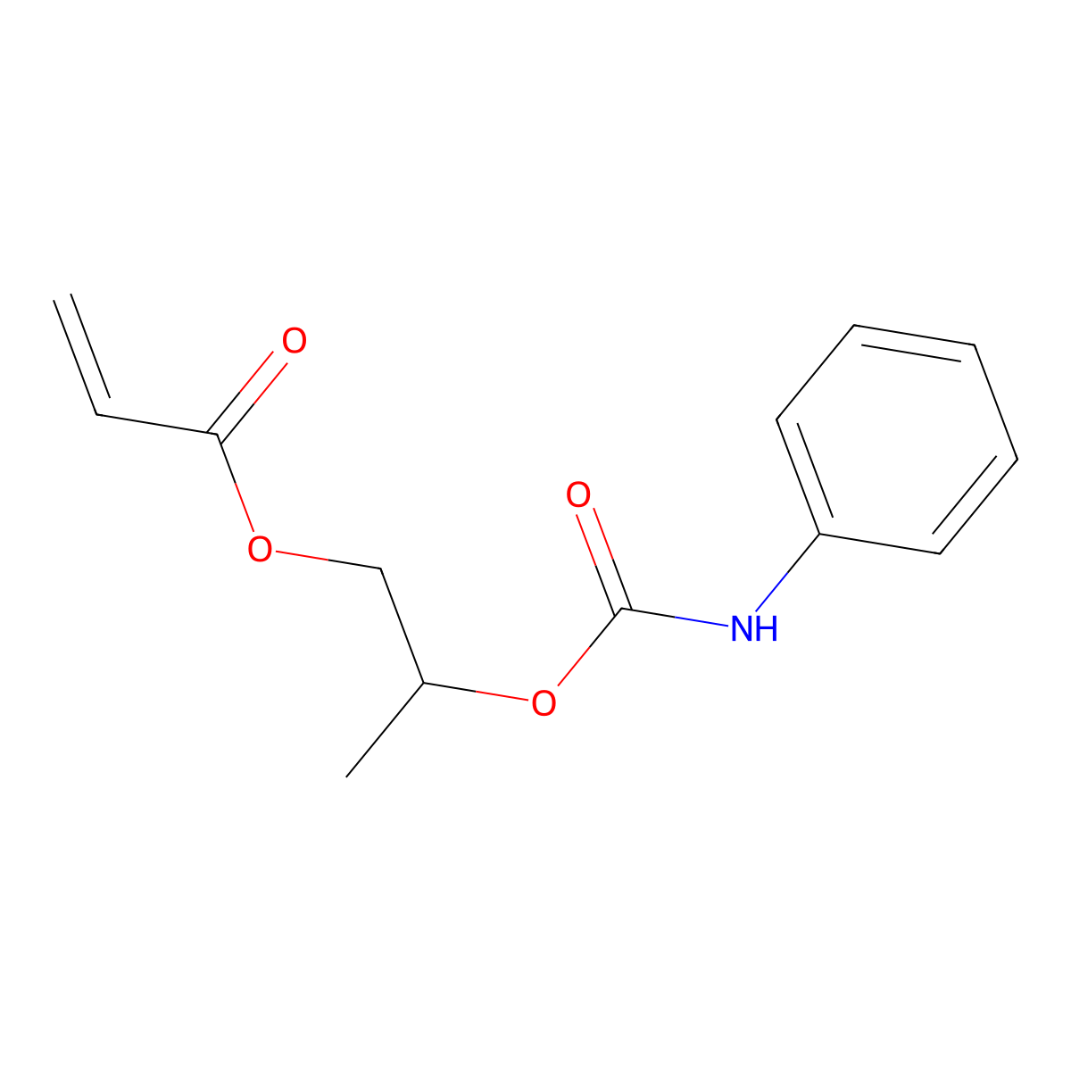 2-Propenoic acid, 2-[[(phenylamino)carbonyl]oxy]propyl ester molecular structure, CAS 51727-50-5