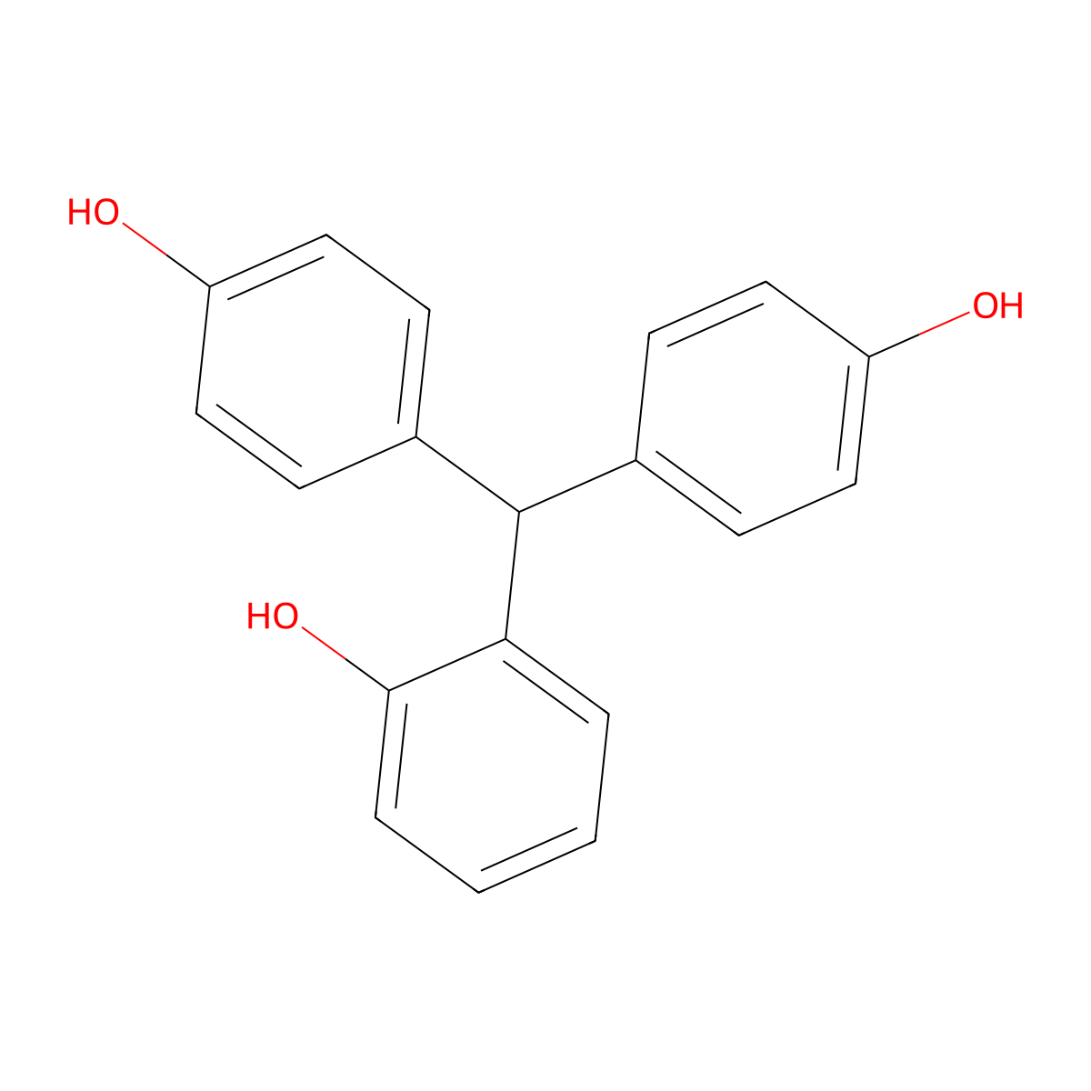 alpha,alpha-Bis(p-hydroxyphenyl)-o-cresol molecular structure, CAS 51728-14-4