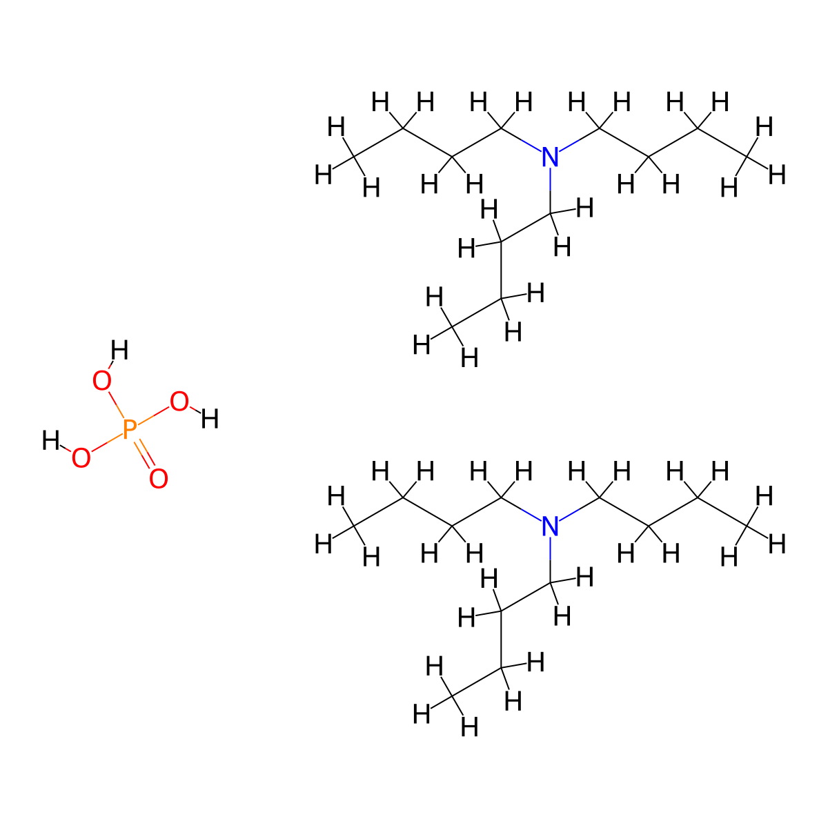 Tributylamine hemiphosphate molecular structure, CAS 51732-15-1