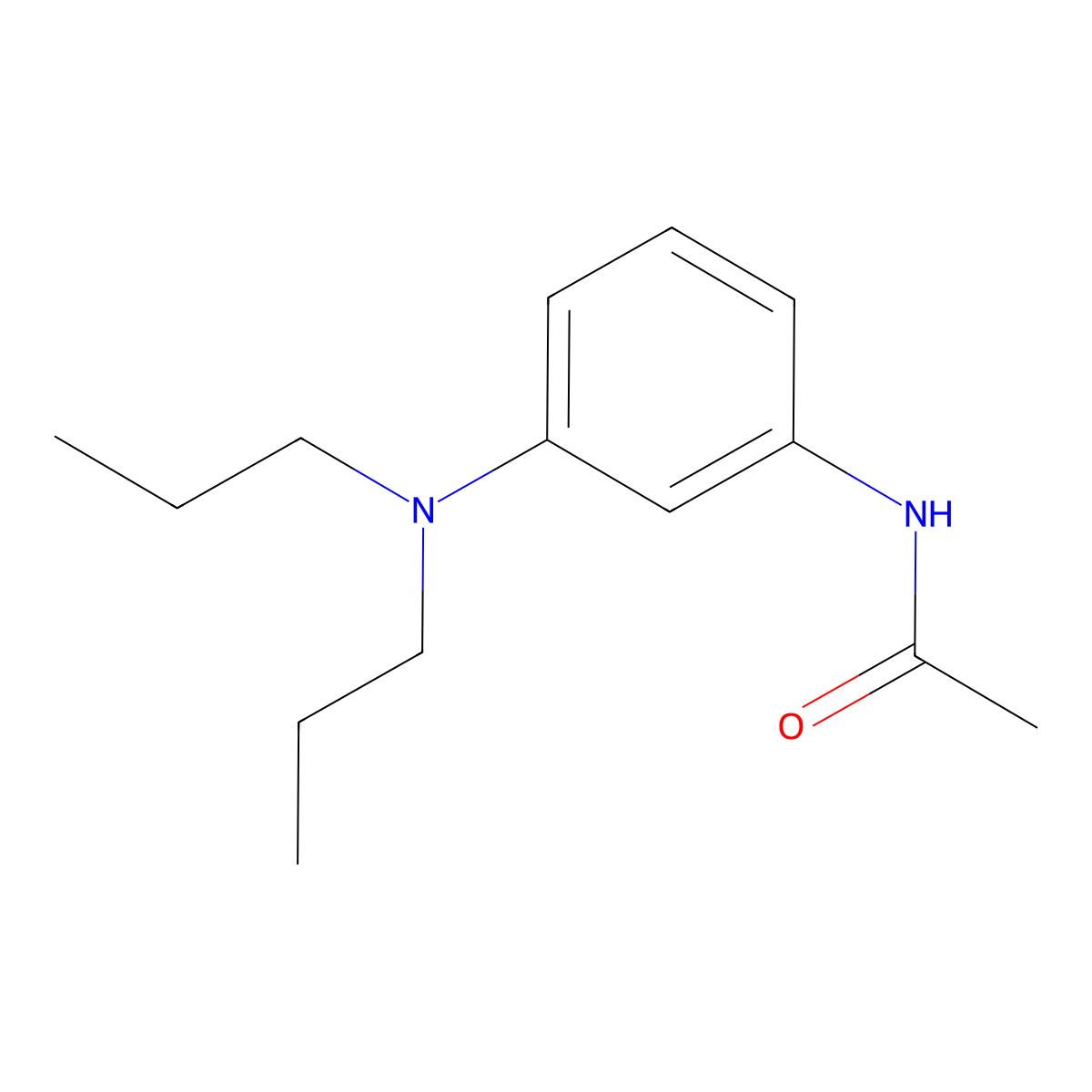 Acetamide, N-(3-(dipropylamino)phenyl)- molecular structure, CAS 51732-34-4
