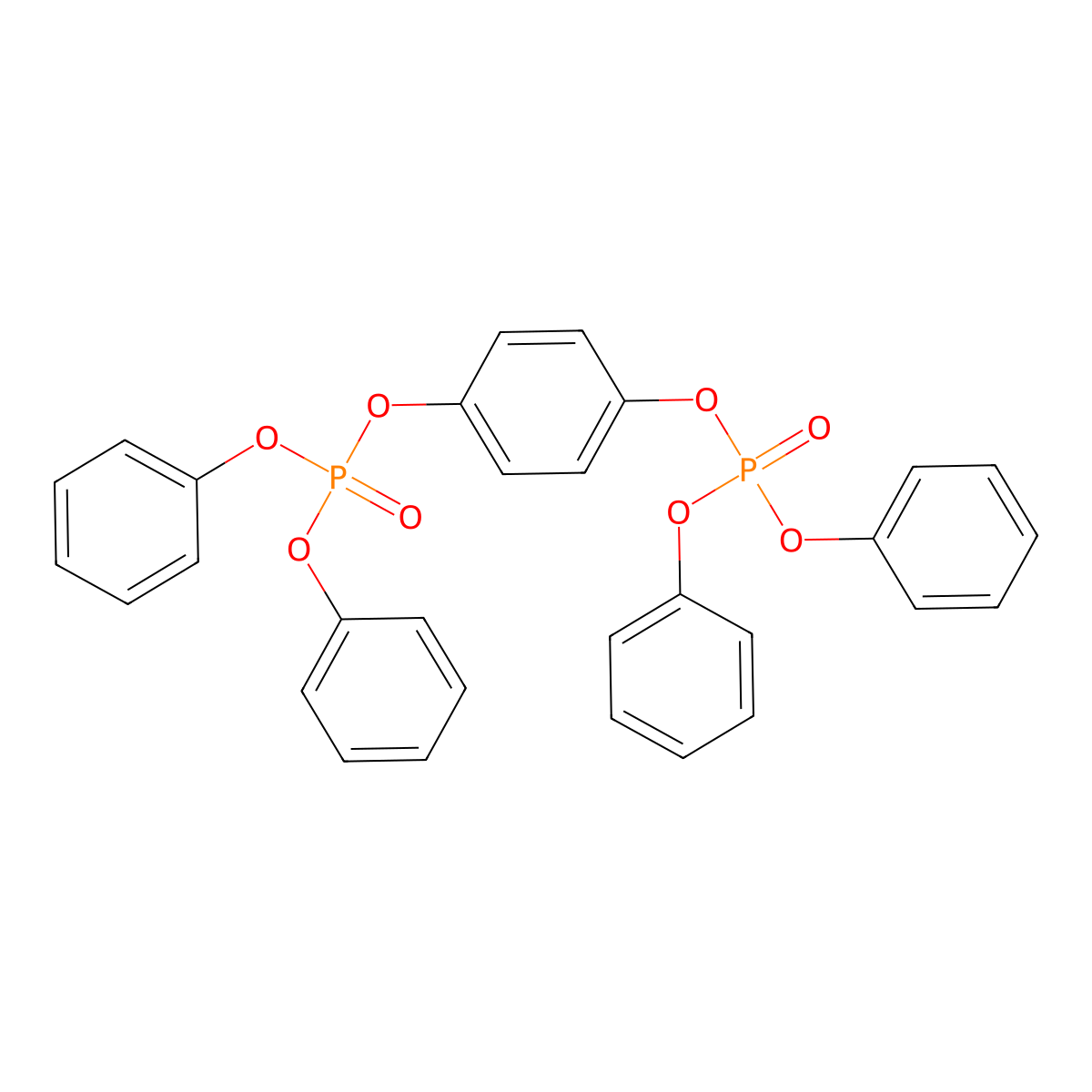(4-Diphenoxyphosphoryloxyphenyl) diphenyl phosphate molecular structure, CAS 51732-57-1