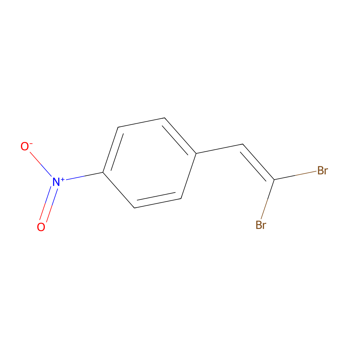 1-(2,2-Dibromoethenyl)-4-nitrobenzene molecular structure, CAS 51738-10-4