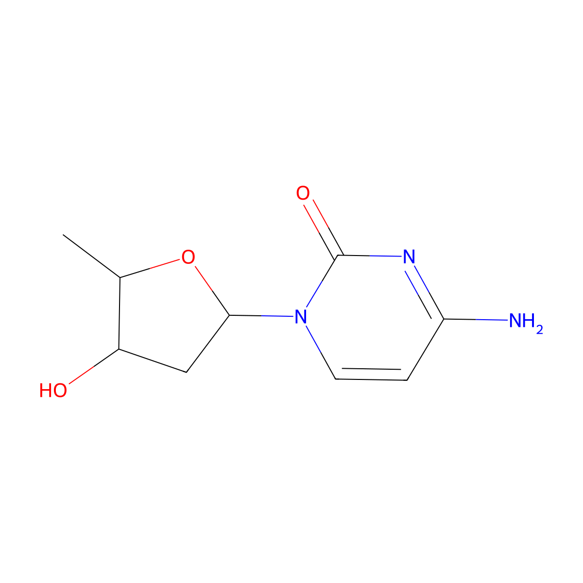 2',5'-Dideoxycytidine molecular structure, CAS 5174-25-4