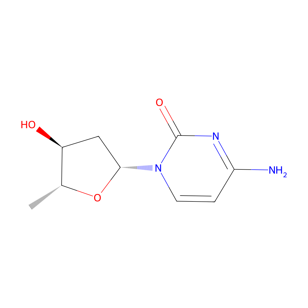 2',5'-Dideoxycytidine molecular structure, CAS 5174-25-4