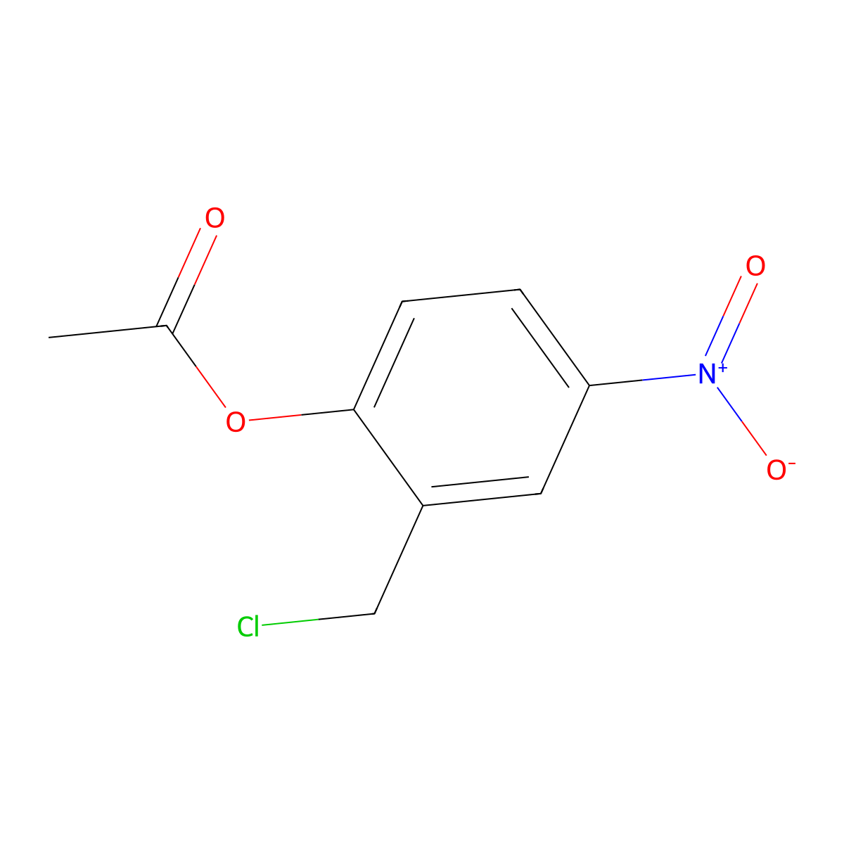 2-Acetoxy-5-nitrobenzyl chloride molecular structure, CAS 5174-32-3