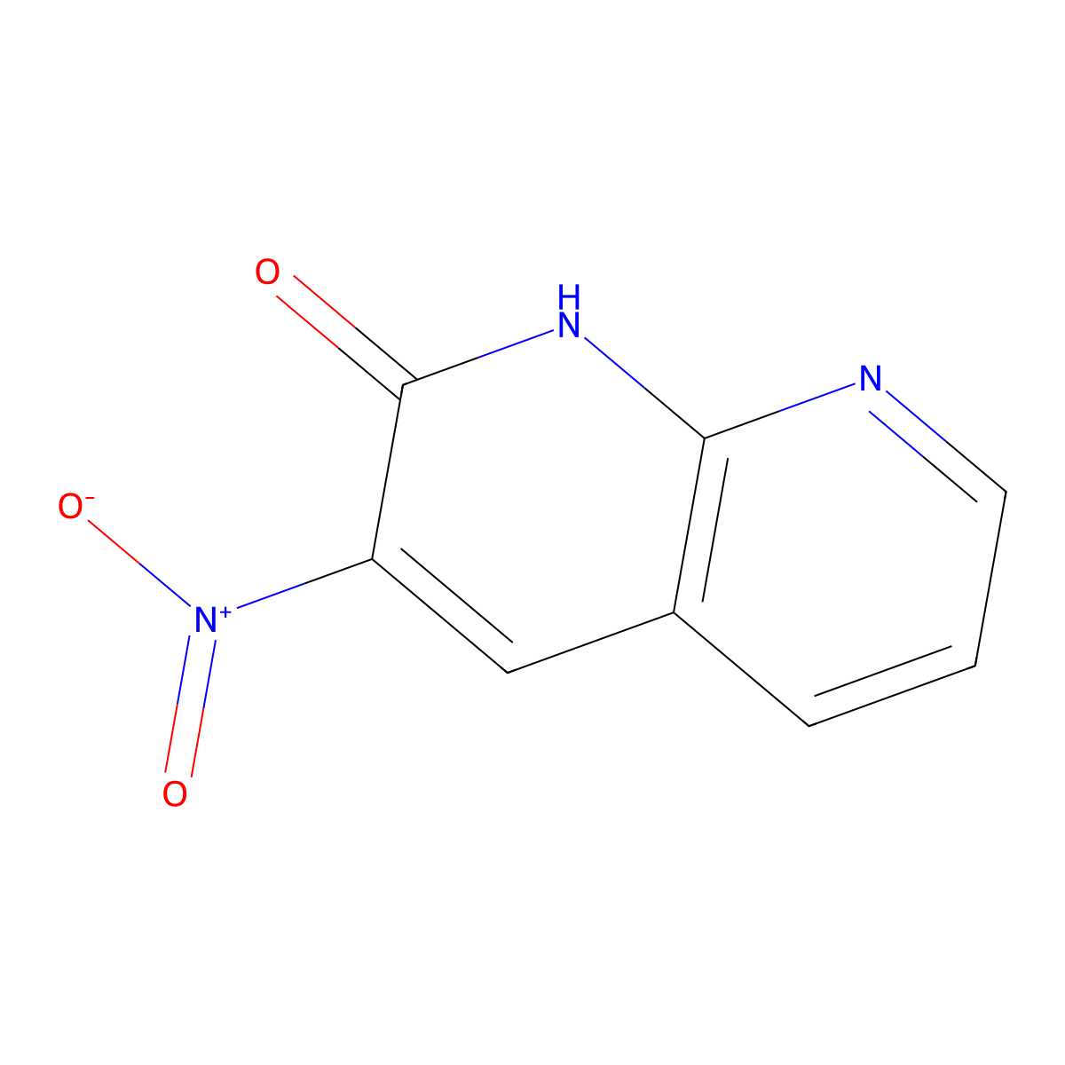 3-Nitro-1,8-naphthyridin-2-ol molecular structure, CAS 5174-89-0