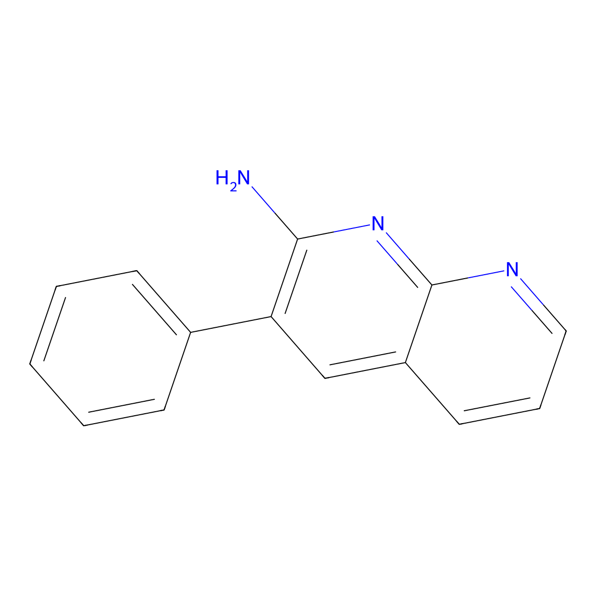 3-Phenyl-1,8-naphthyridin-2-amine molecular structure, CAS 5174-94-7