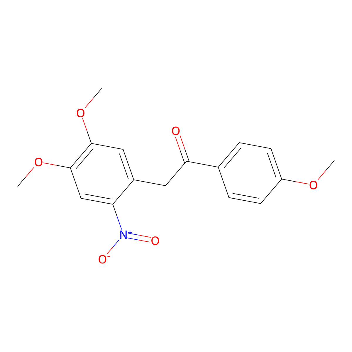 2-(4,5-Dimethoxy-2-nitrophenyl)-1-(4-methoxyphenyl)ethanone molecular structure, CAS 51743-07-8