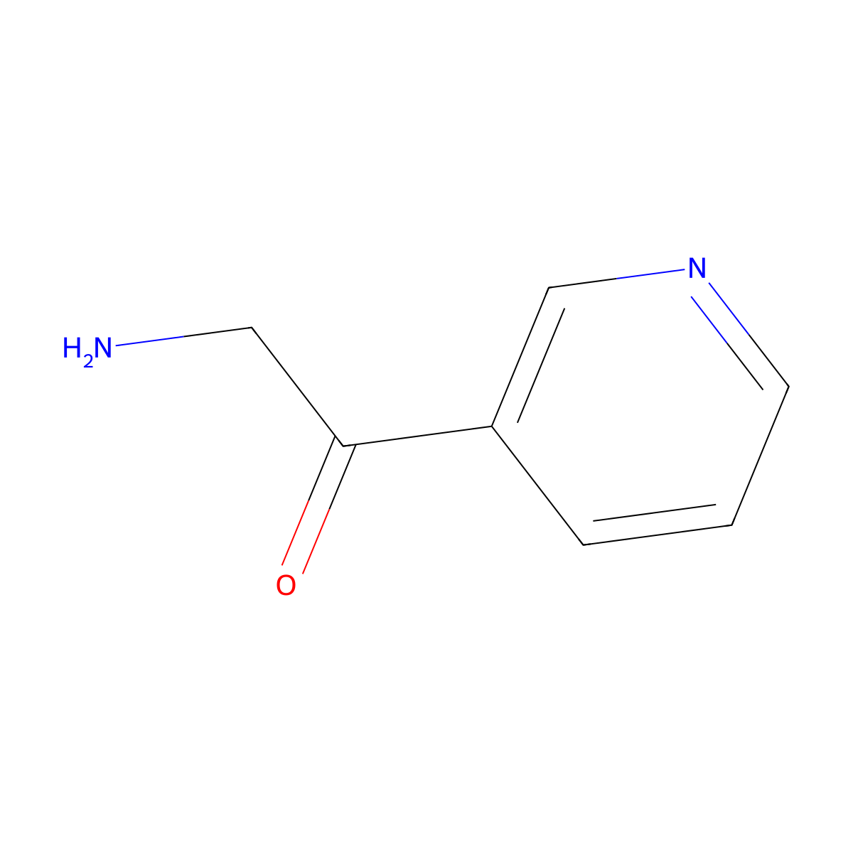 2-Amino-1-(pyridin-3-yl)ethanone molecular structure, CAS 51746-82-8