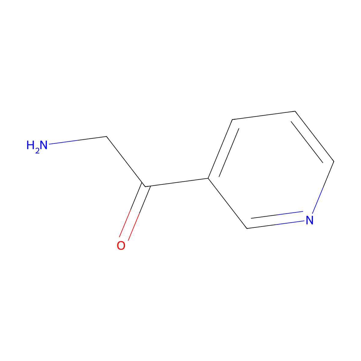 2-Amino-1-(pyridin-3-yl)ethanone molecular structure, CAS 51746-82-8