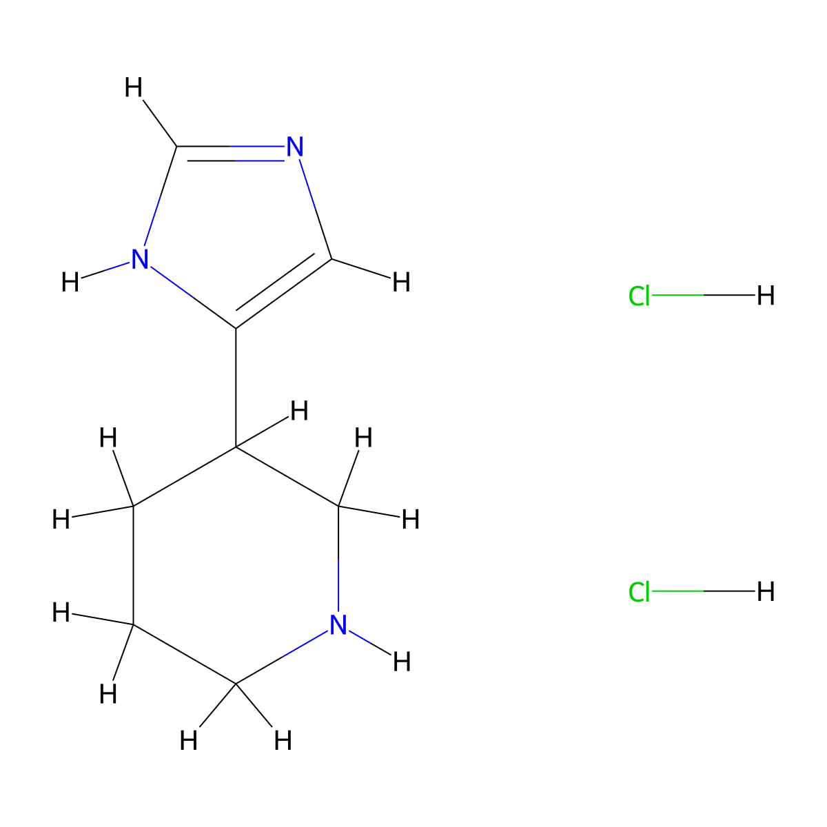 3-(1H-imidazol-4-yl)piperidine dihydrochloride molecular structure, CAS 51746-86-2