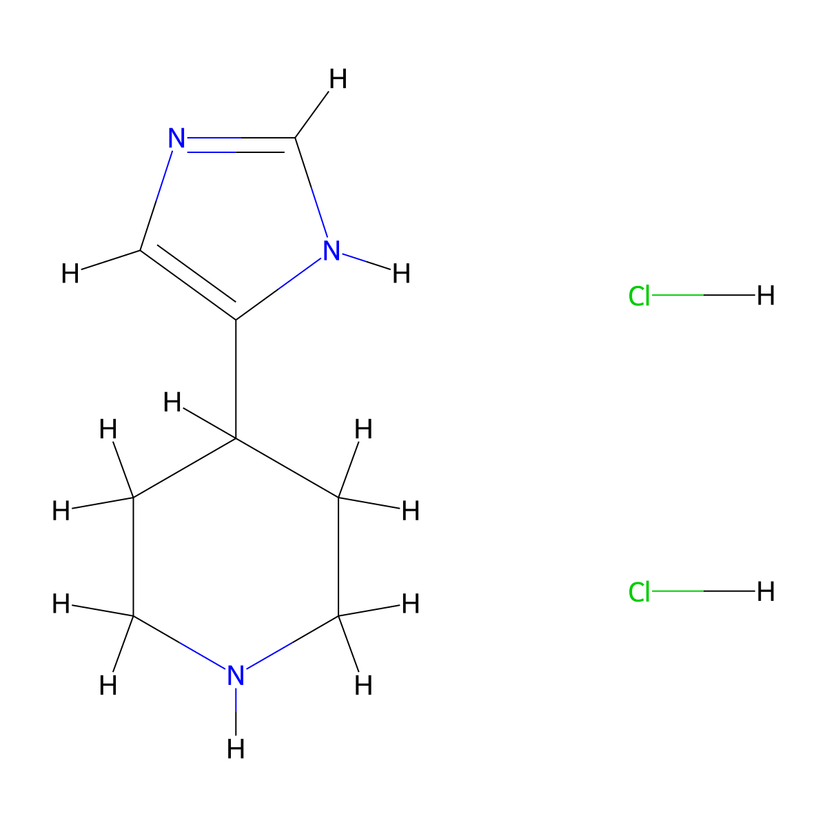 4-(1H-Imidazol-4-yl)piperidine dihydrochloride molecular structure, CAS 51746-88-4