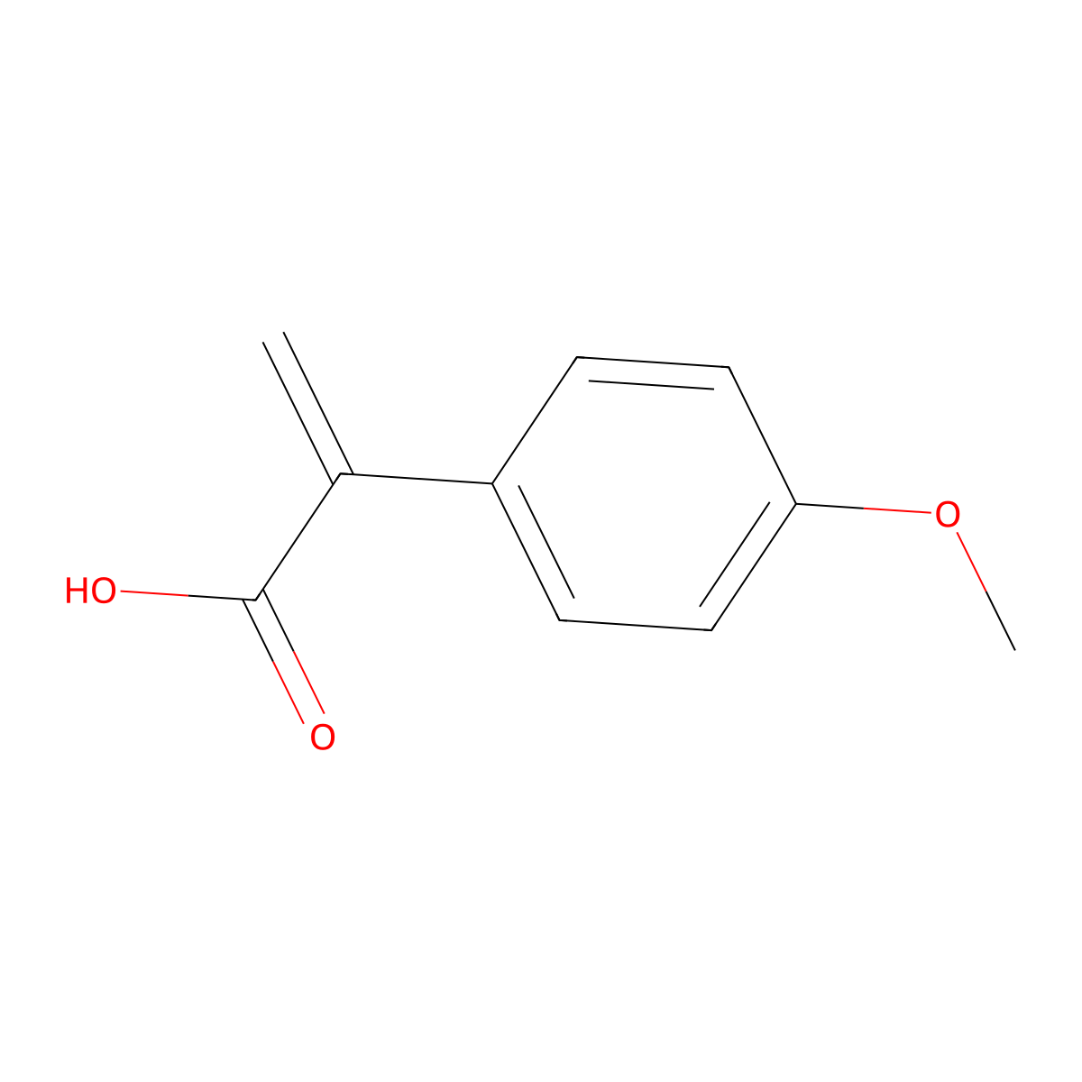 2-(4-Methoxyphenyl)prop-2-enoic acid molecular structure, CAS 51747-42-3