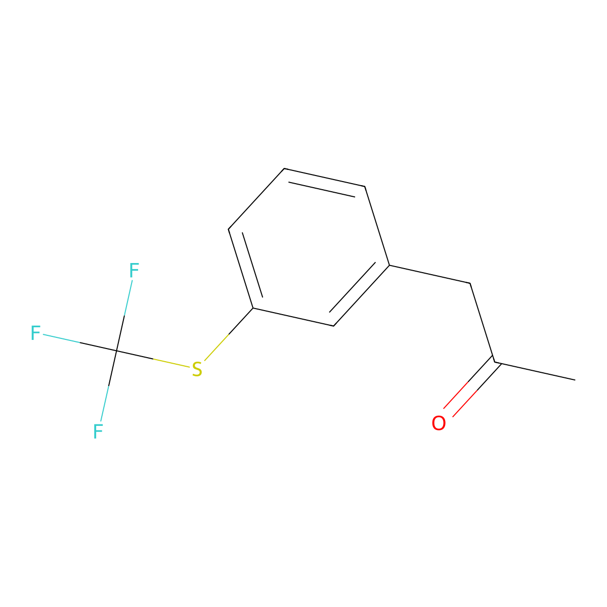 1-(3-(Trifluoromethylthio)phenyl)propan-2-one molecular structure, CAS 51748-25-5