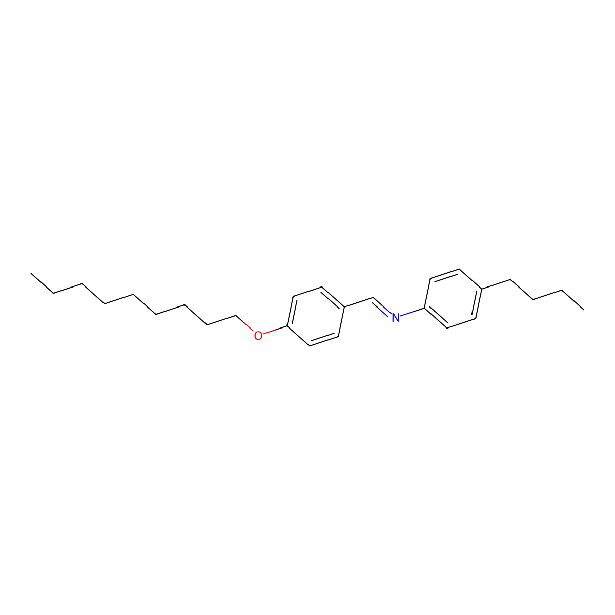 p-Nonyloxybenzylidene p-butylaniline molecular structure, CAS 51749-28-1