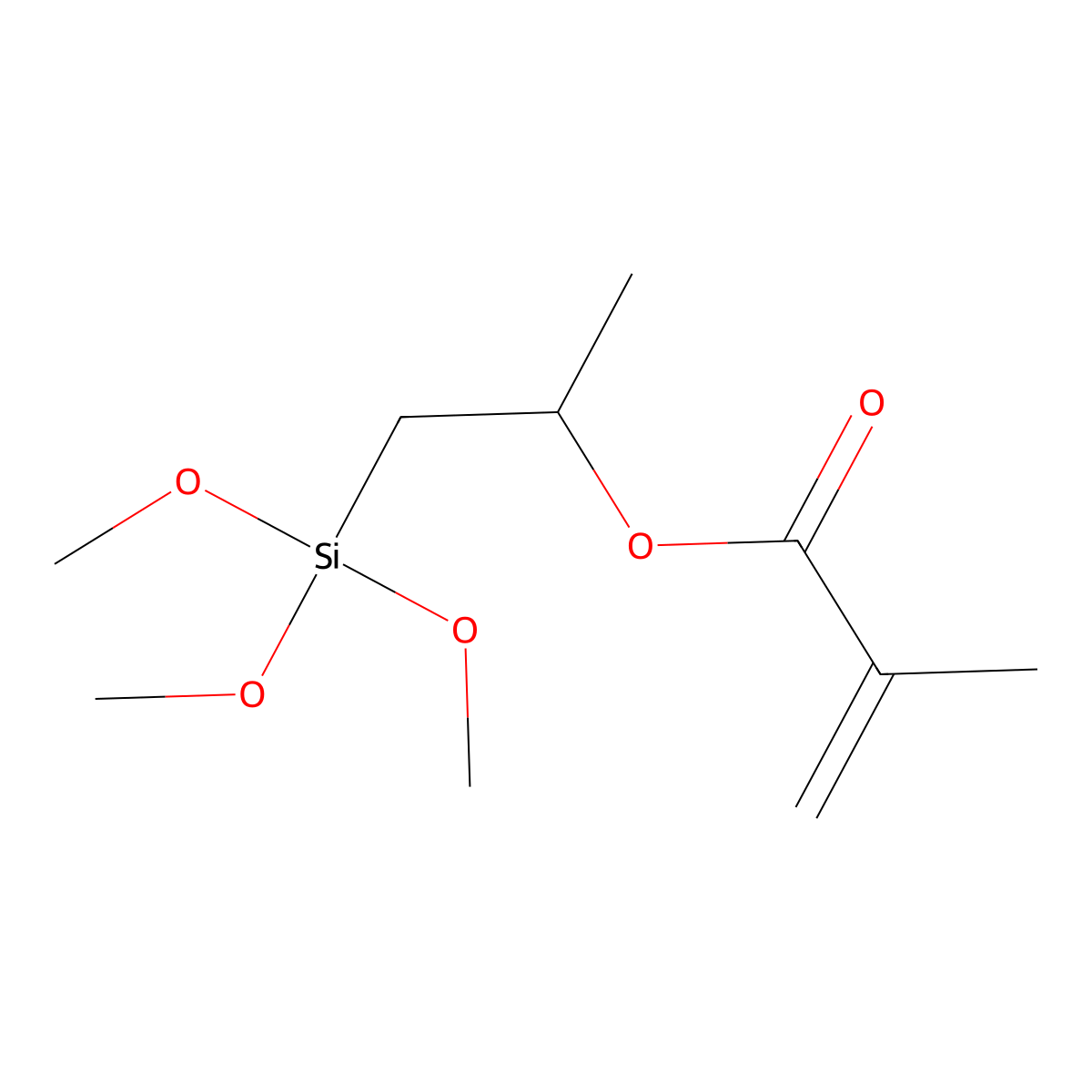 1-Methyl-2-(trimethoxysilyl)ethyl methacrylate molecular structure, CAS 51749-70-3