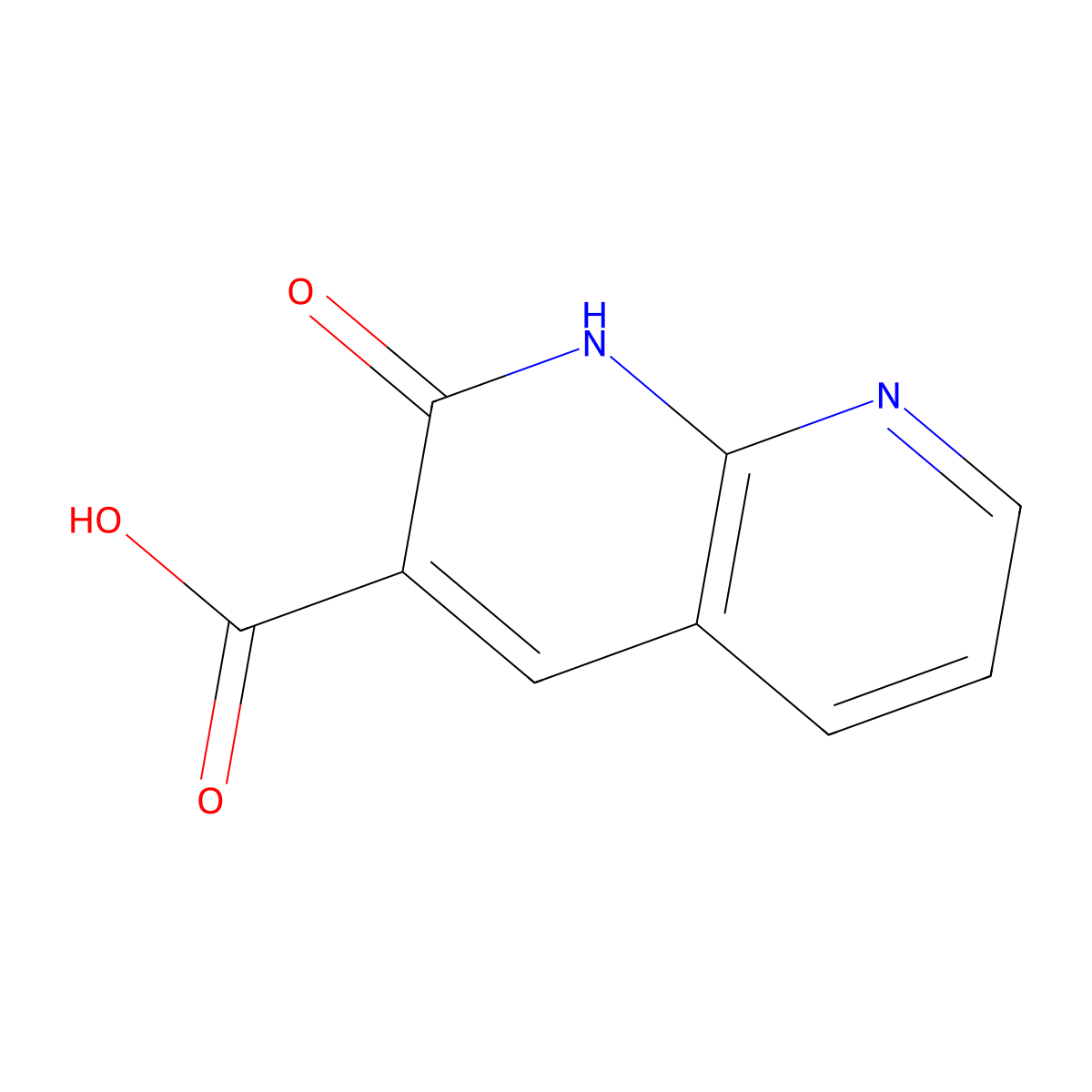 2-Oxo-1,2-dihydro-1,8-naphthyridine-3-carboxylic acid molecular structure, CAS 5175-14-4