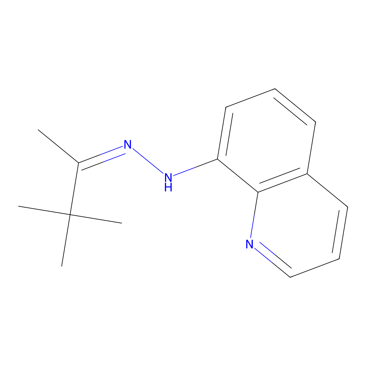 N-(3,3-dimethylbutan-2-ylideneamino)quinolin-8-amine molecular structure, CAS 5175-20-2