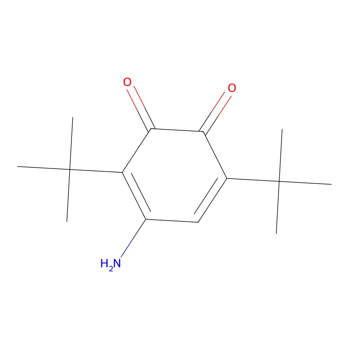 4-Amino-3,6-di-tert-butylcyclohexa-3,5-diene-1,2-dione molecular structure, CAS 5175-71-3