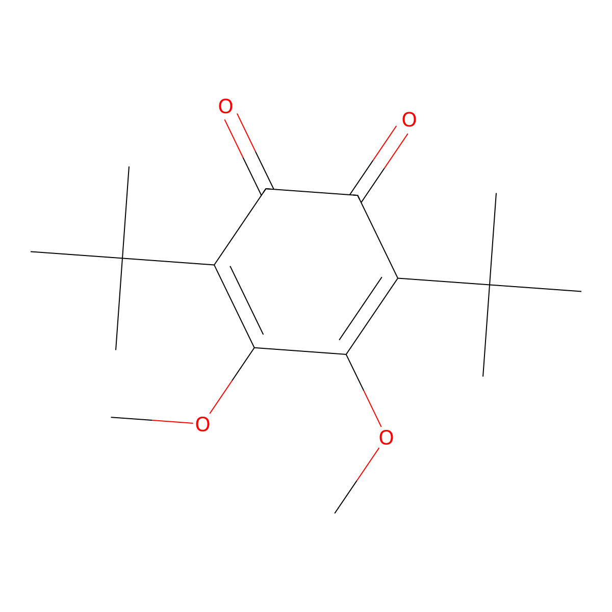 3,6-Di-tert-butyl-4,5-dimethoxycyclohexa-3,5-diene-1,2-dione molecular structure, CAS 5175-72-4