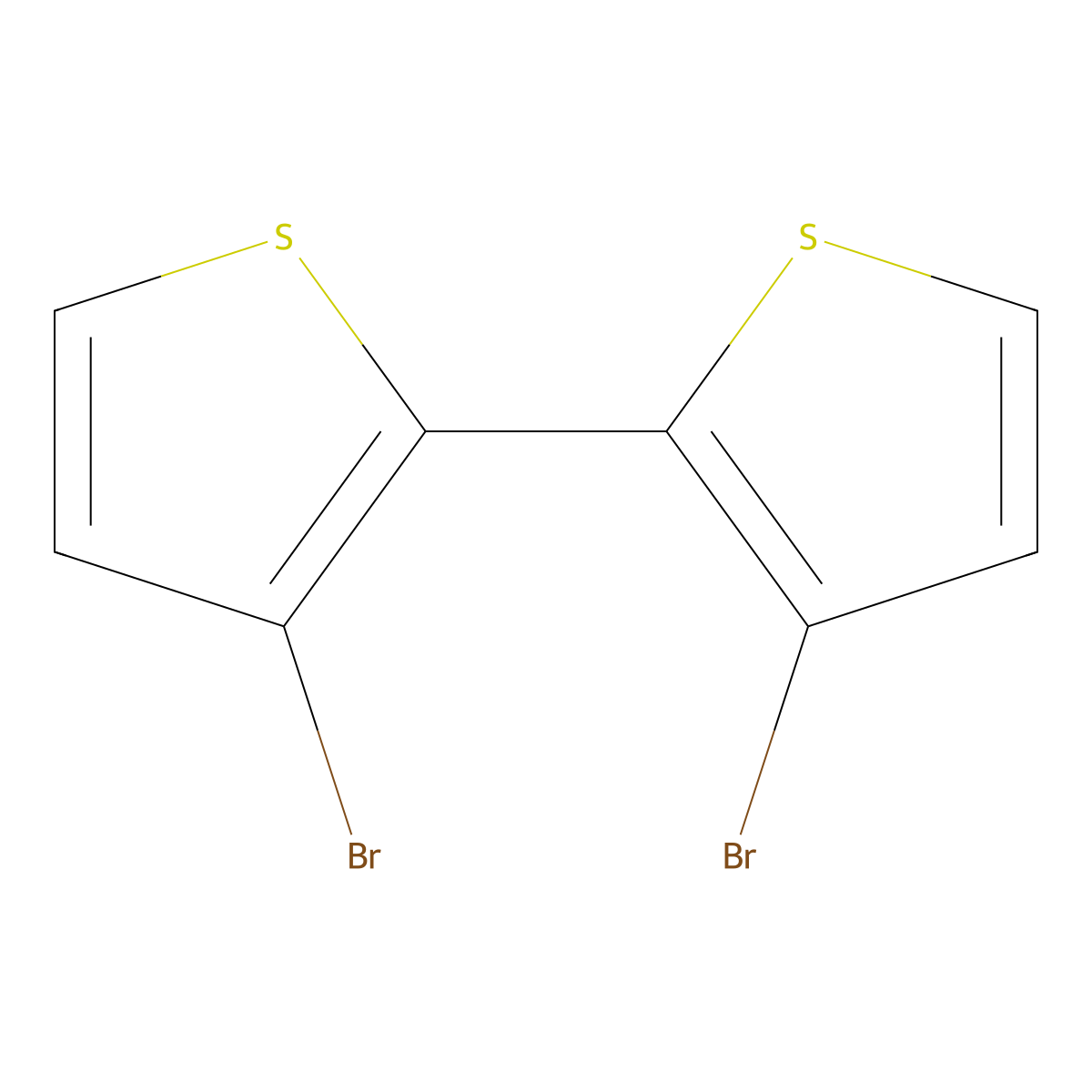 3,3'-Dibromo-2,2'-bithiophene molecular structure, CAS 51751-44-1