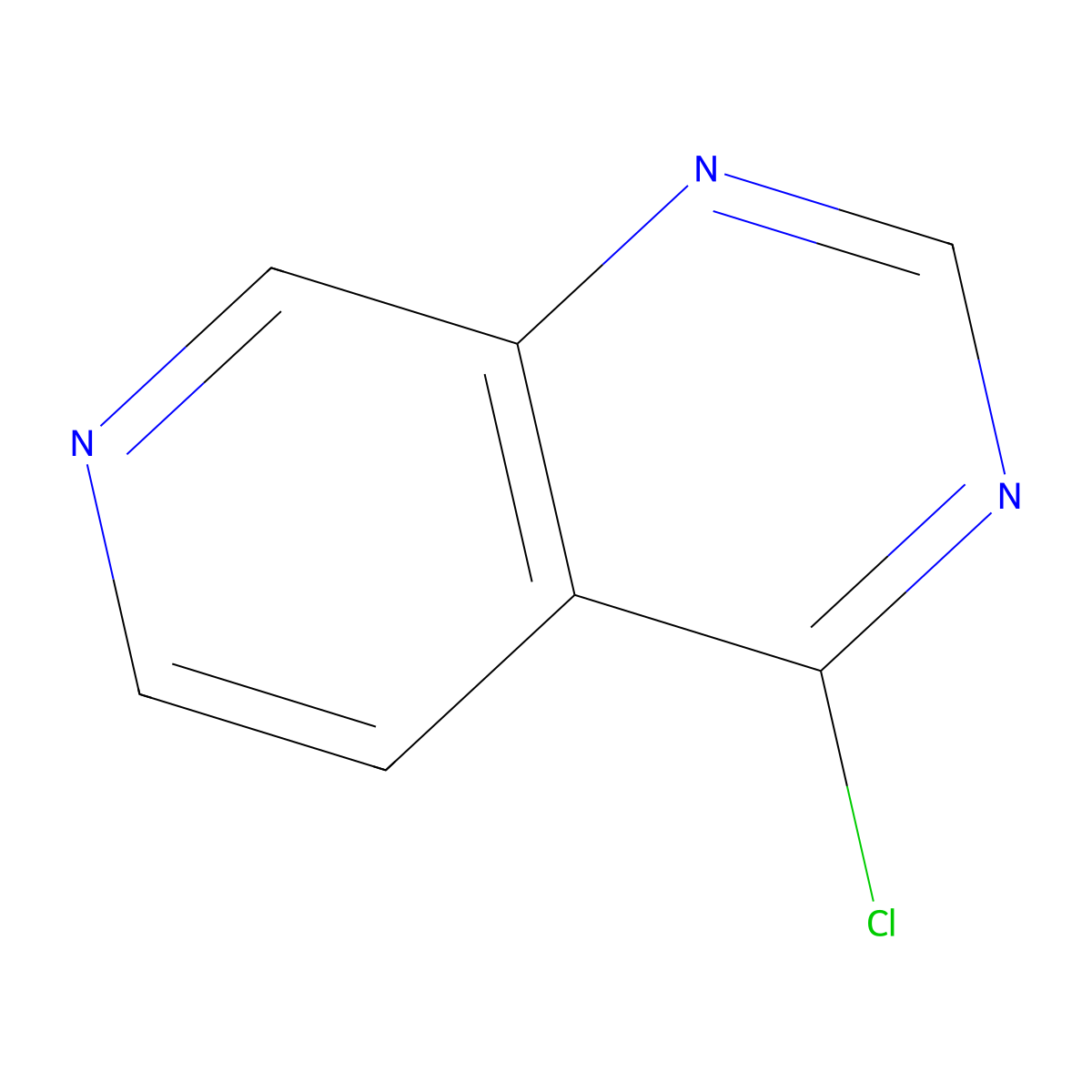 4-Chloropyrido(3,4-d)pyrimidine molecular structure, CAS 51752-67-1