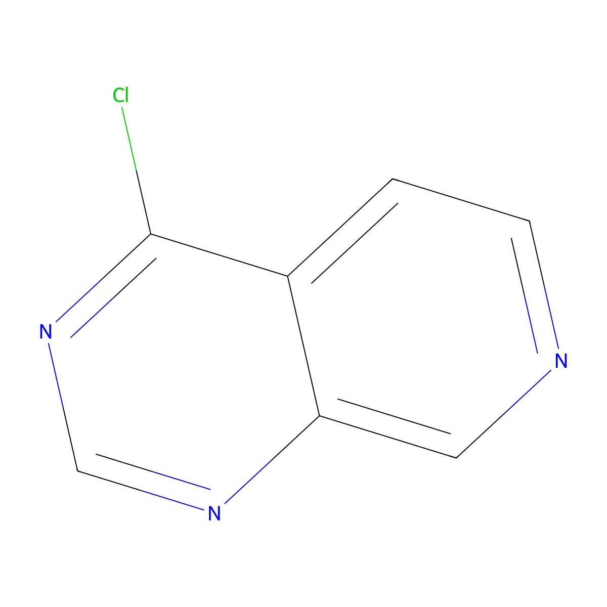 4-Chloropyrido(3,4-d)pyrimidine molecular structure, CAS 51752-67-1