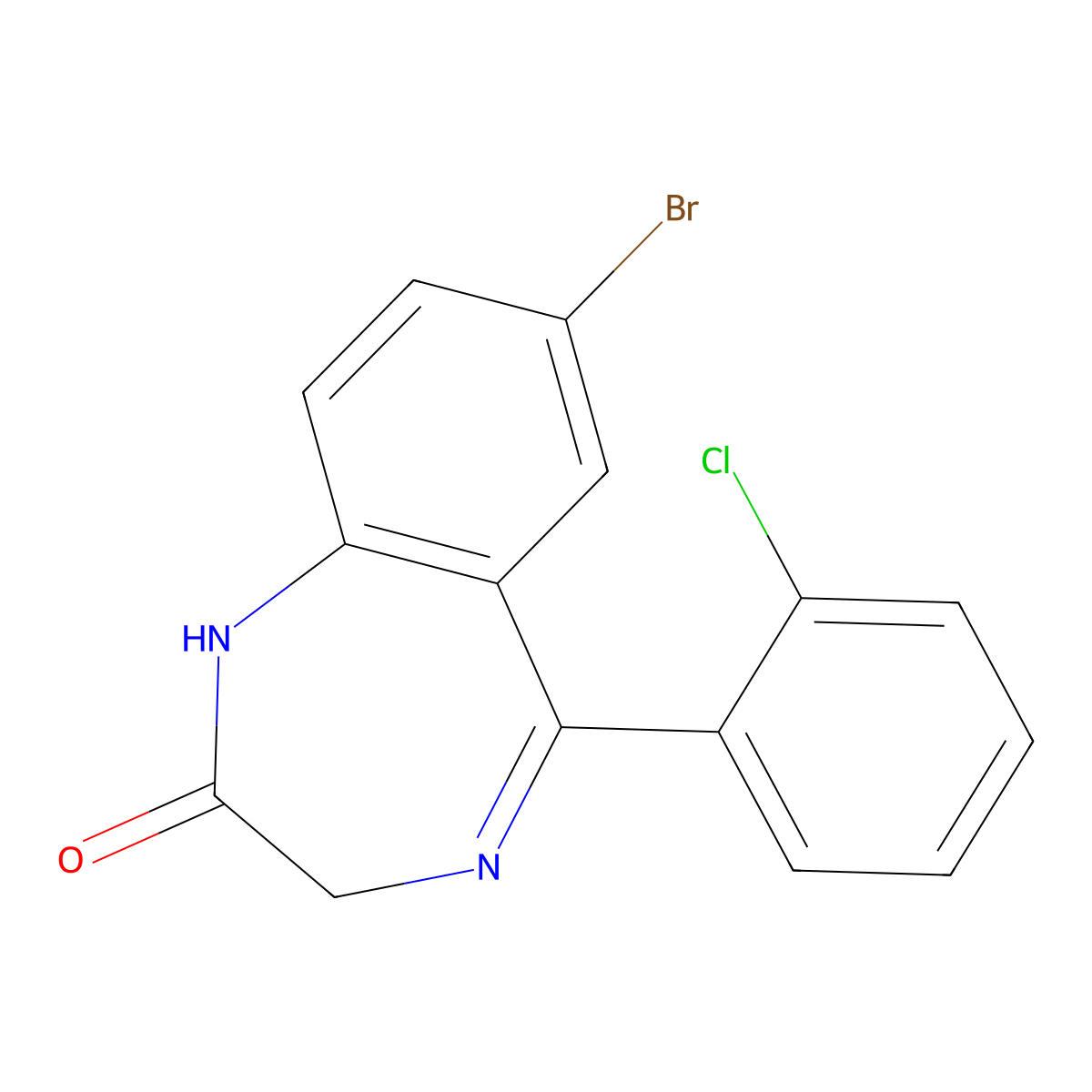 Phenazepam molecular structure, CAS 51753-57-2