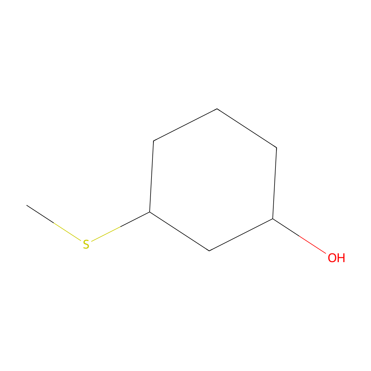 3-(Methylsulfanyl)cyclohexan-1-ol molecular structure, CAS 51755-67-0