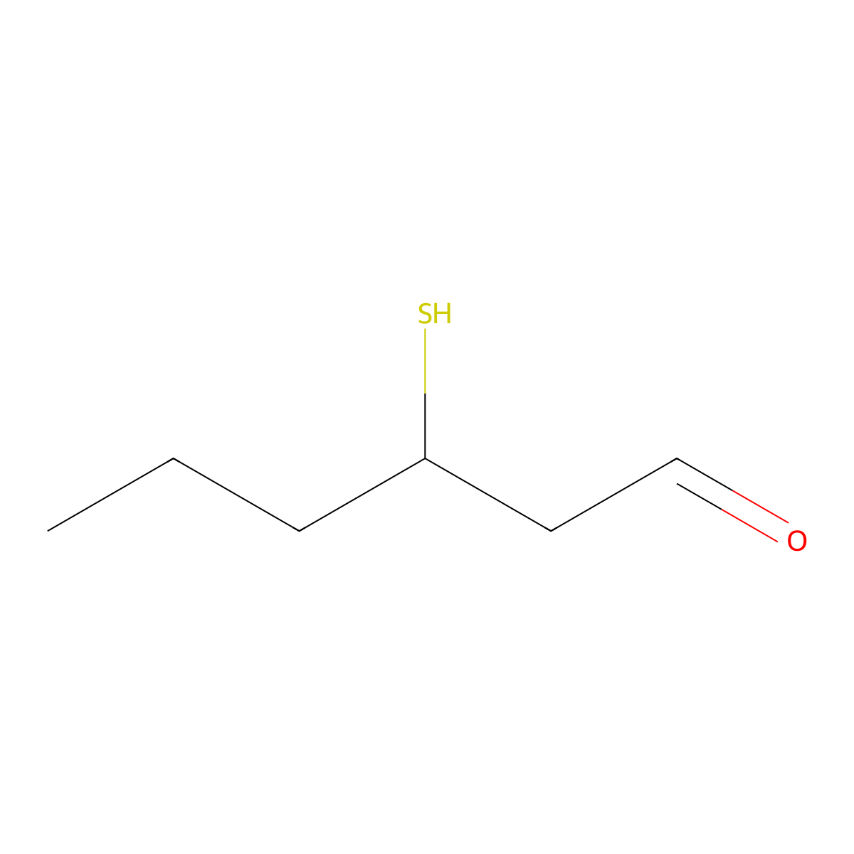 3-Mercaptohexanal molecular structure, CAS 51755-72-7