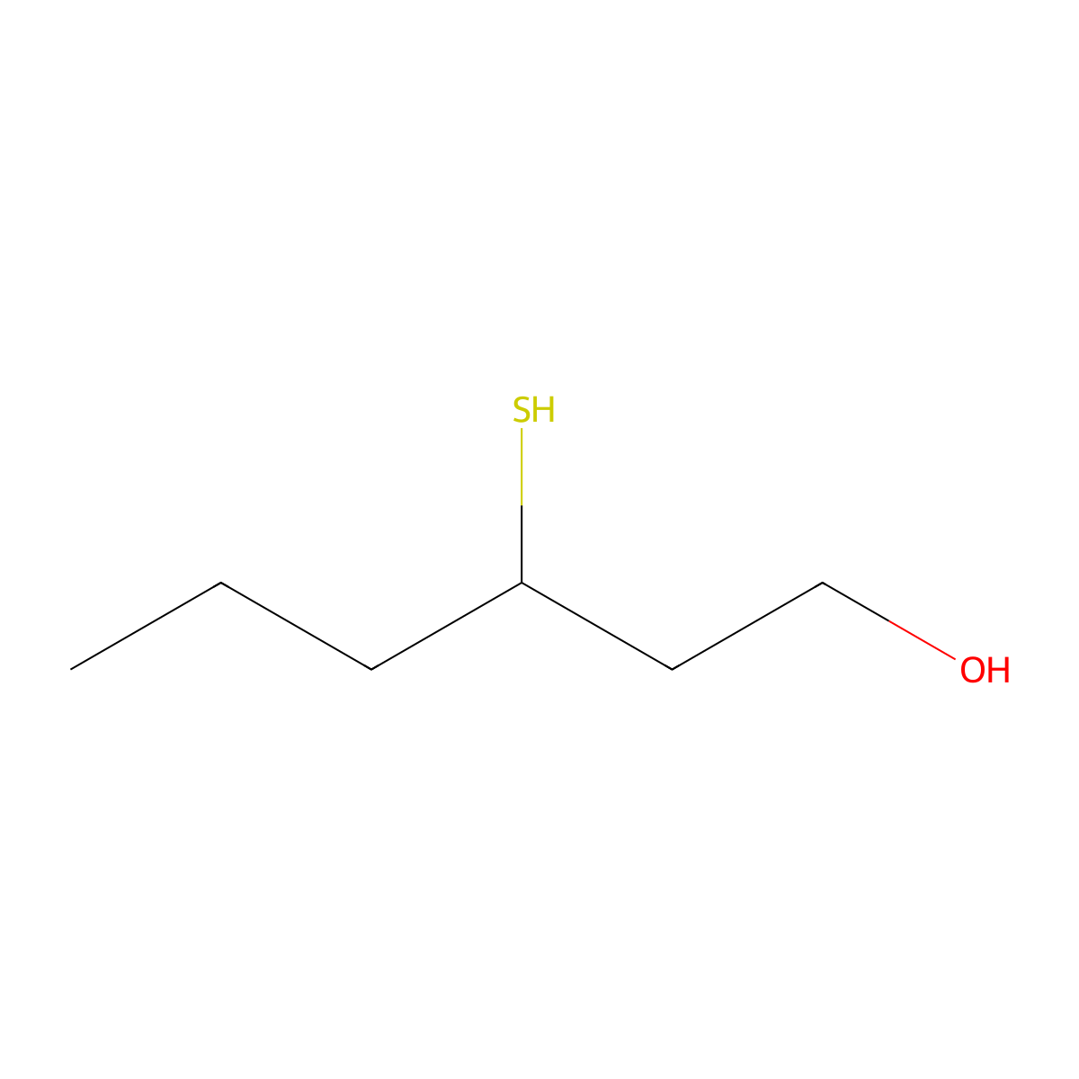3-Mercaptohexanol molecular structure, CAS 51755-83-0
