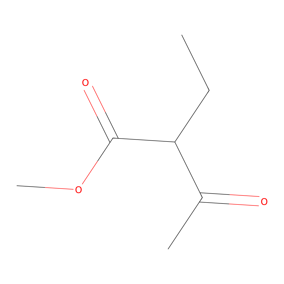 Butanoic acid, 2-ethyl-3-oxo-, methyl ester molecular structure, CAS 51756-08-2