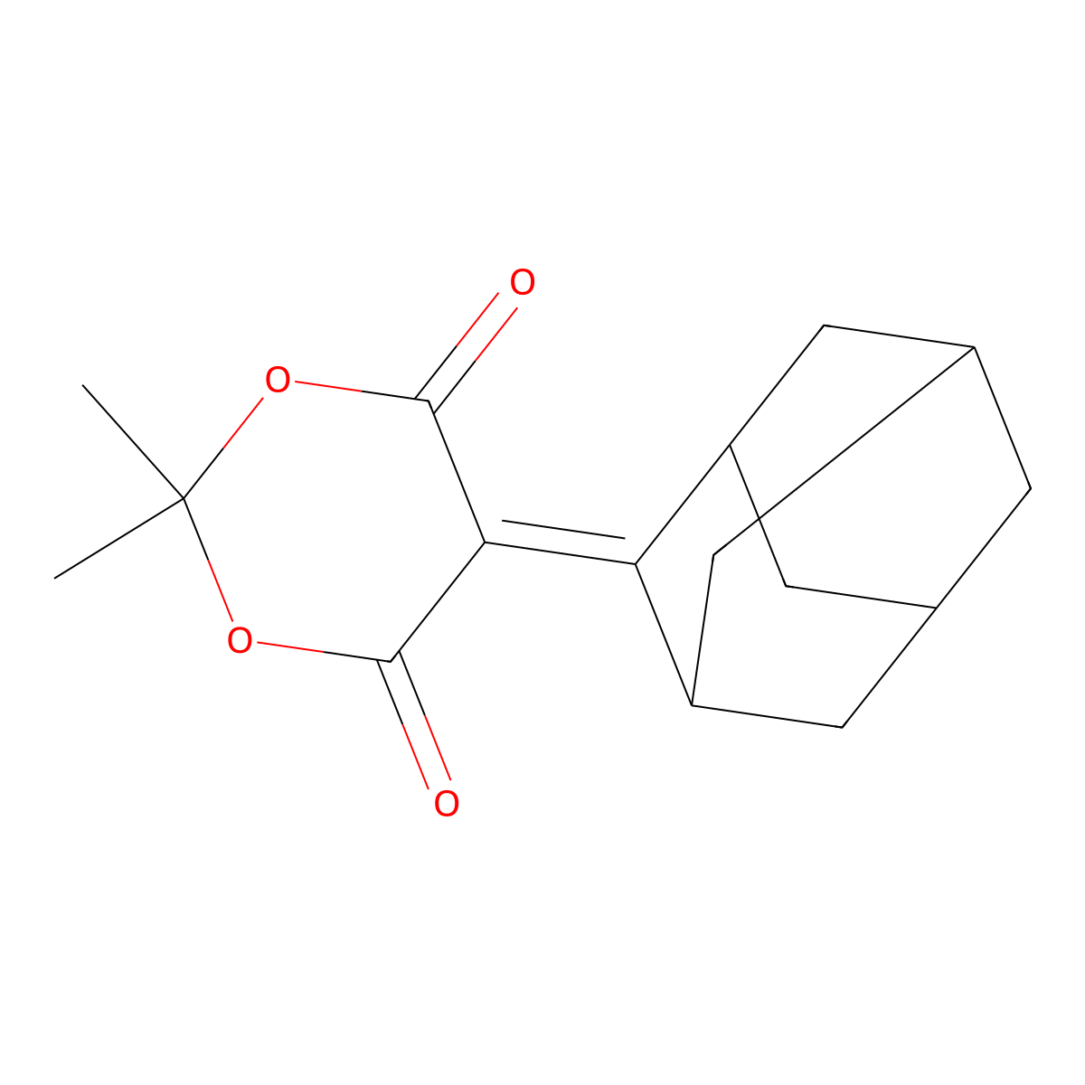5-(2-Adamantylidene)-2,2-dimethyl-1,3-dioxane-4,6-dione molecular structure, CAS 51757-47-2