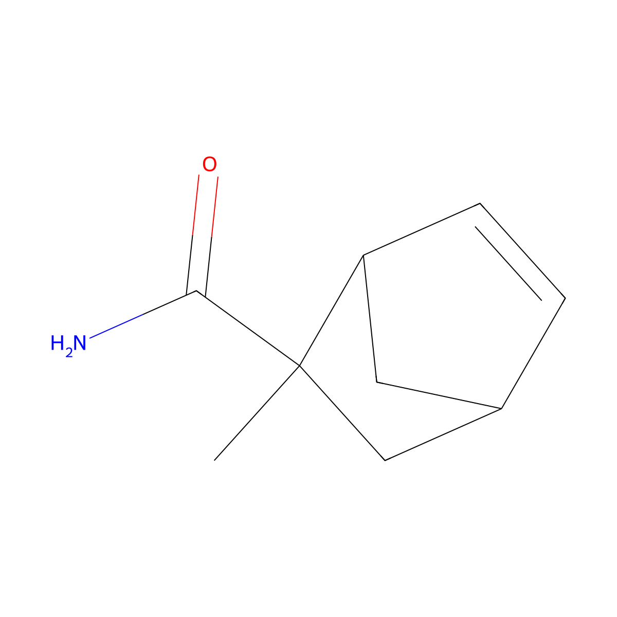 2-Norbornene-5-exo-carboxamide, 5-endo-methyl- molecular structure, CAS 51757-84-7