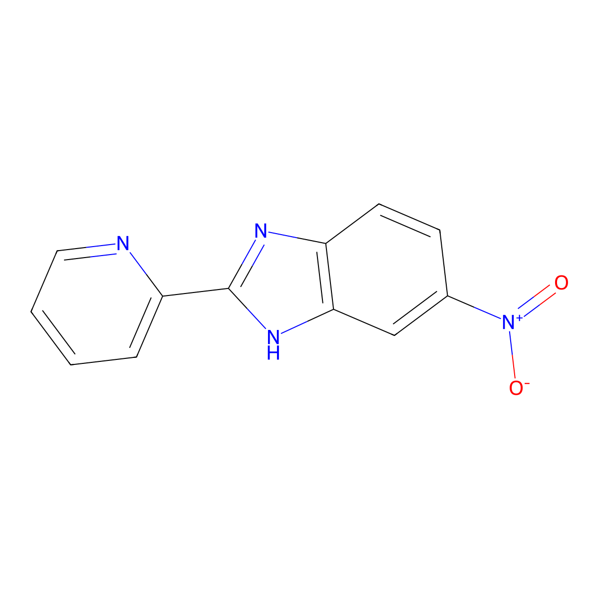6-Nitro-2-(2-pyridyl)benzimidazole molecular structure, CAS 51759-60-5