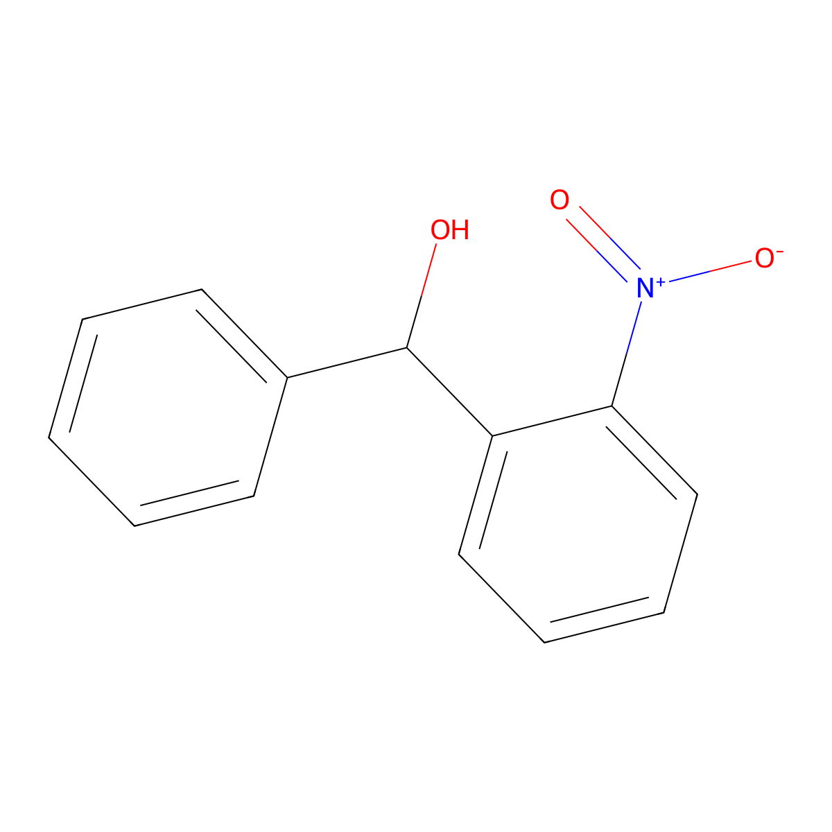 (2-Nitrophenyl)(phenyl)methanol molecular structure, CAS 5176-12-5