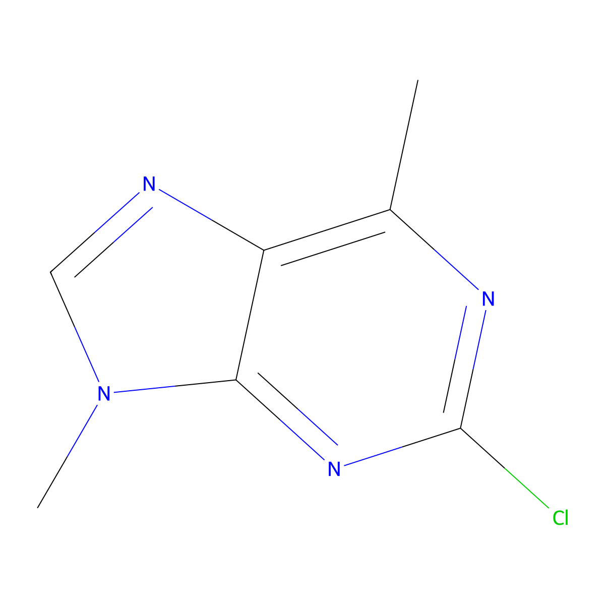 2-chloro-6,9-dimethyl-9H-purine molecular structure, CAS 5176-91-0