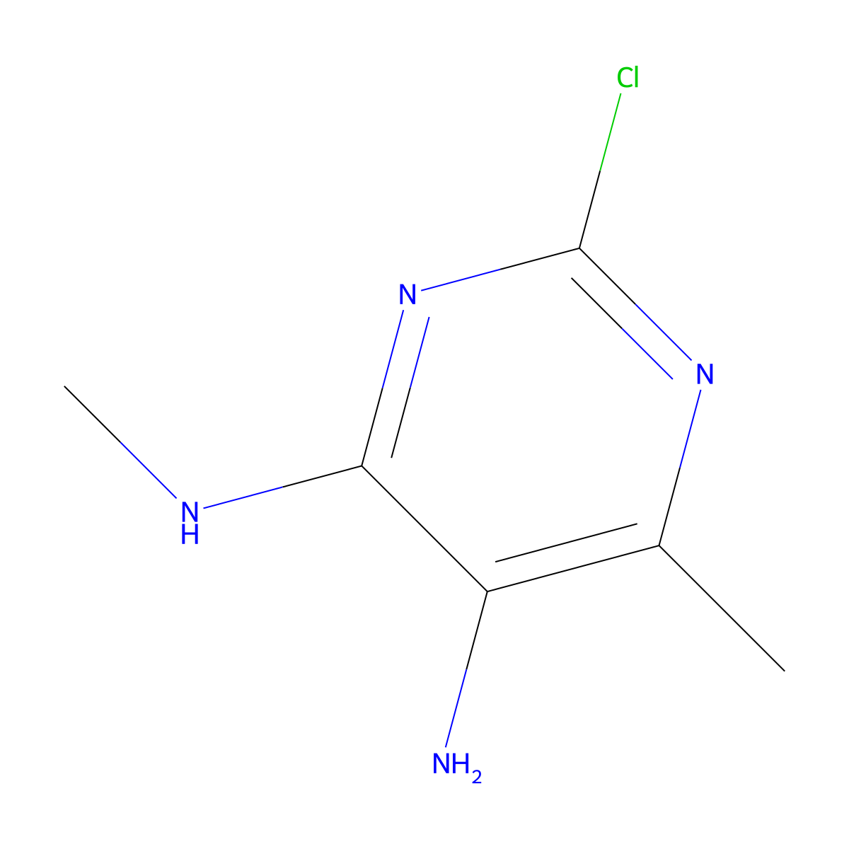 2-Chloro-N4,6-dimethyl-4,5-pyrimidinediamine molecular structure, CAS 5176-95-4