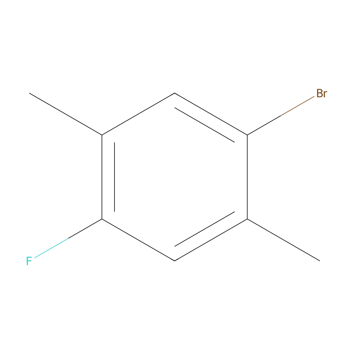 1-Bromo-4-fluoro-2,5-dimethylbenzene molecular structure, CAS 51760-04-4