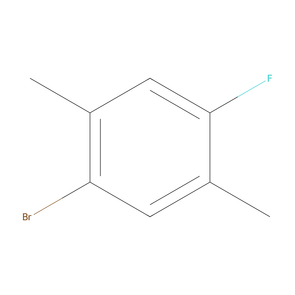 1-Bromo-4-fluoro-2,5-dimethylbenzene molecular structure, CAS 51760-04-4