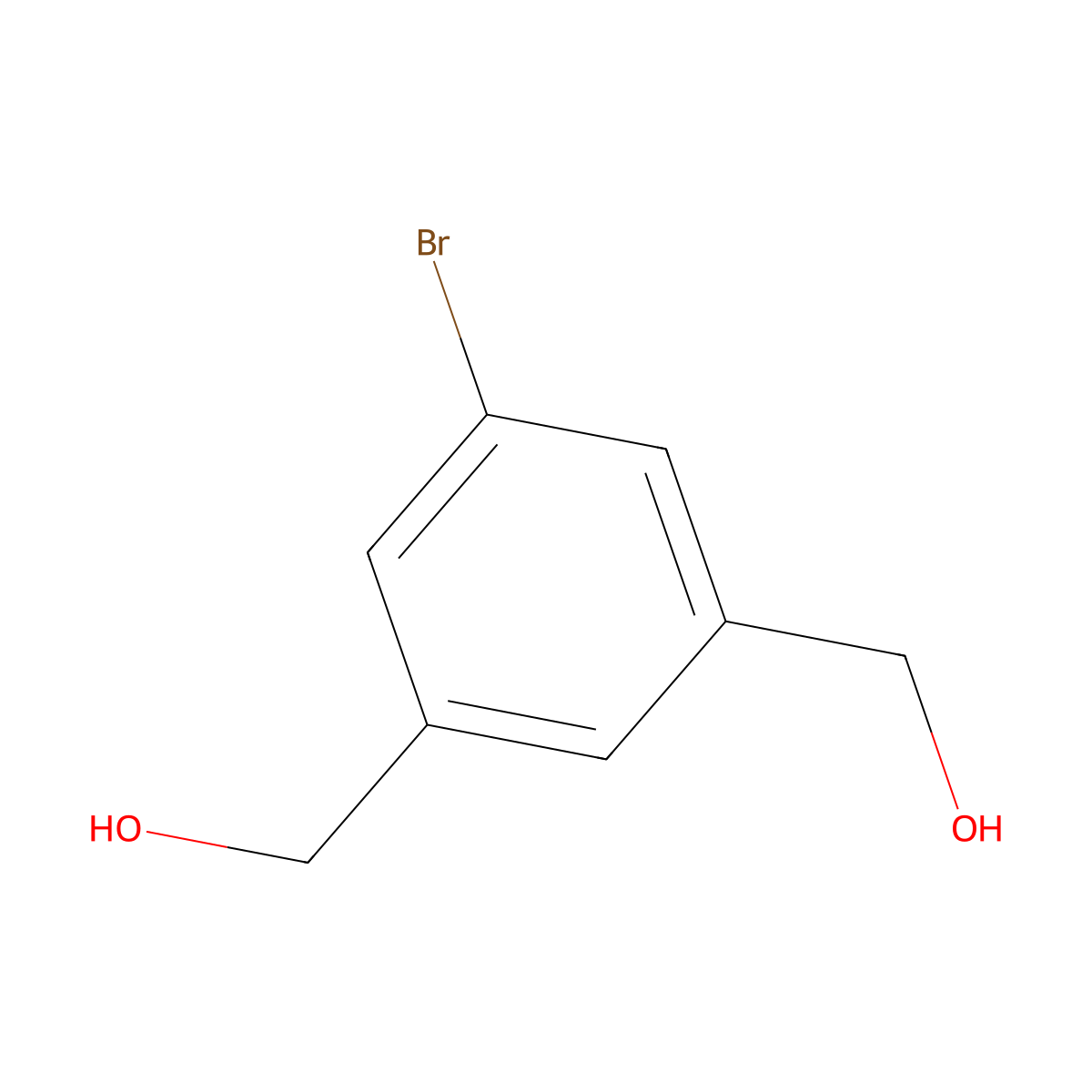 (5-Bromo-1,3-phenylene)dimethanol molecular structure, CAS 51760-22-6