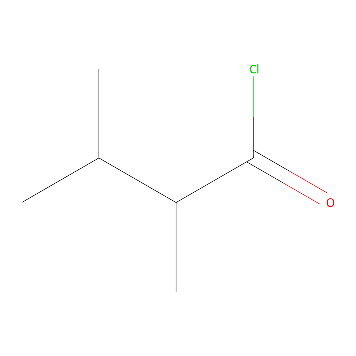 2,3-Dimethylbutanoyl chloride molecular structure, CAS 51760-90-8