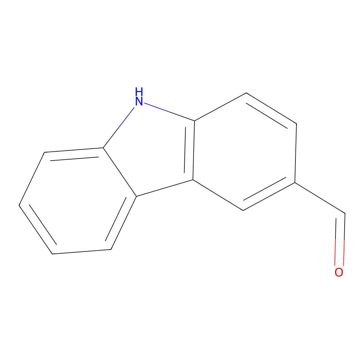 Carbazole-3-carboxaldehyde molecular structure, CAS 51761-07-0
